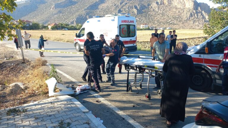 Burdur’da feci trafik kazası