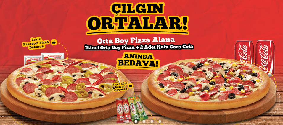Pasaport Pizza’da bir alana bir bedava kampanyası Burdurweb, Burdur Haber